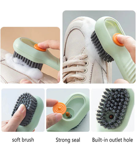 Soap Dispensing Cleaning Brush with Handle