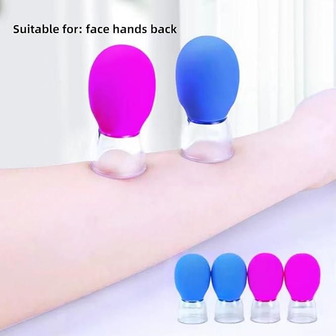 Vacuum Pressure Facial Massage Cups Pack of 4