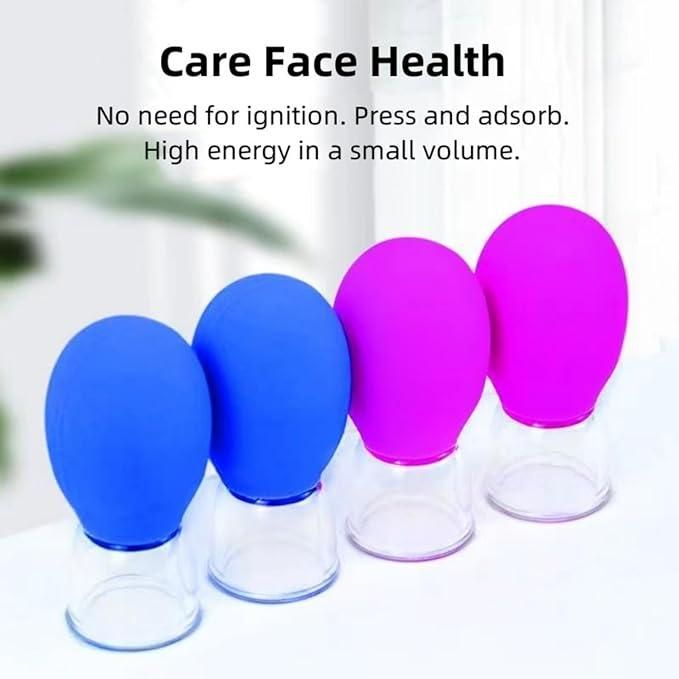 Vacuum Pressure Facial Massage Cups Pack of 4