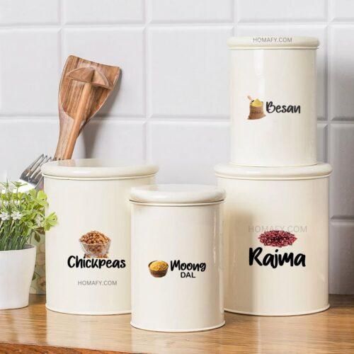 3D Kitchen Spice Jar Label Stickers waterproof (60 Stickers)
