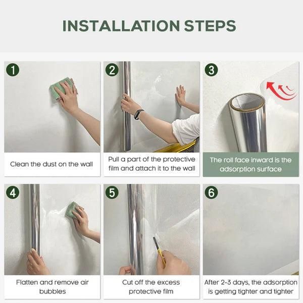 Self-Adhesive Transparent Electrostatic Wall Protection Film (Pack of 2)