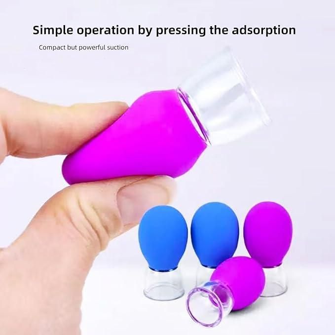 Vacuum Pressure Facial Massage Cups Pack of 4
